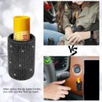 1 Pack Upright Car Chapstick Holder, Bling Insulating Lip Balm Holder,Rhinestone Car Accessories for Women Interior,Suitable for Most Vehicles.(Black) - Image 6