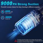 KMM Handheld Car Vacuum Cleaner, 9000Pa Vacuum Cleaner and Air Duster, 120W High Power Hand Held Vacuum with LED Light and Multi-Nozzles for Car, Home, Office, Pet - Image 6