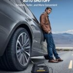 AstroAI Tire Inflator Portable Air Compressor Air Pump for Car Tires-Car Accessories, 9.8Ft Cord-12V DC-Powered Auto Pump with Digital Pressure Gauge, Emergency LED Light for Bicycle, Balloons, Yellow