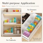 Lifewit Kitchen Cabinet Organizer for Food Contanier Lid, Lid Holder with 6 Adjustable Dividers & 7 Sections for Pantry Organizers and Storage, Home Drawer Organization, Large, 13" x 10" - Image 5