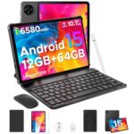 DOOGEE Tab A9 Android Tablet,10 inch Tablet,12GB+64GB/2TB TF,6580mAh Gaming Tablets,2.0GHz Quad Core,1280x800 IPS HD,Dual Speakers,5G WiFi,BT5.0,Face Unlock,Android 15 Tablet with Keyboard,Pen&Mouse - Image 6