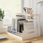 REALINN Under Sink Organizer, Pull Out Cabinet Organizer 2 Tier Slide Out Sink Shelf Cabinet Storage Shelves, Storage for Kitchen Bathroom, White, 2 Pack - Image 2